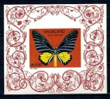 Nagaland (India) 1969 - Fluturi, colita neștampilata, emisiune privata