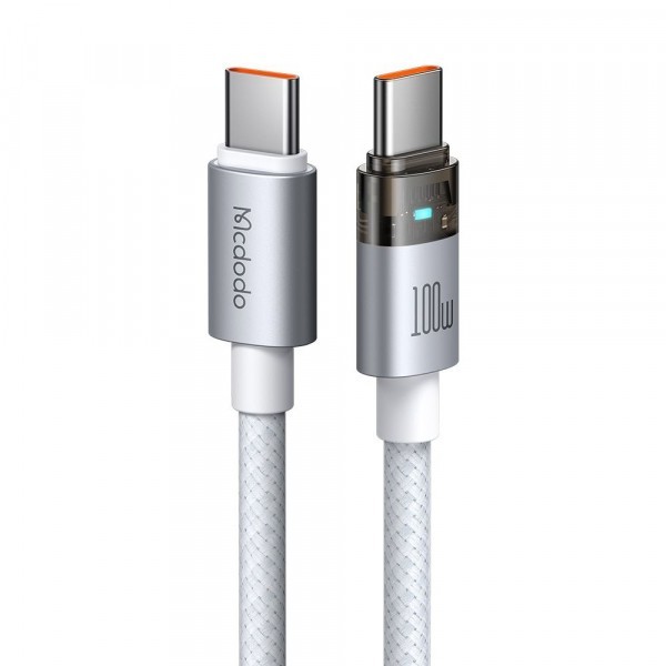 Cablu Date si Incarcare USB-C - USB-C McDodo CA-5582, 100W, 1.2m, Alb