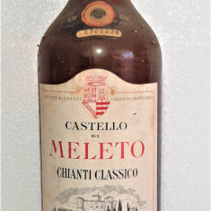A 42 VIN CHIANTI CLASSICO, CASTELLO DI MELETO , CL 72 GR 12 RECOLTARE 1964