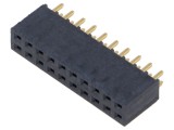 Conector şiruri pini mamă 20 PIN 2,54mm aurit THT SAMTEC