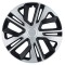 Set 4 Capace Roti 15 inch (R15) Raven Gri-Negru cu inel cromat