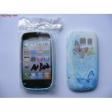 Husa silicon cu model Nokia Asha 302 Butterfly Alba bulk