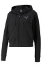 Hanorac Damă Puma Her FZ Negru Bumbac Poliester Glugă Buzunare Fermoar Sport Casual