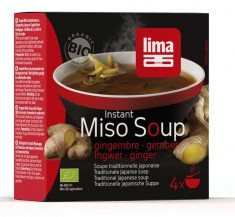 Supa Miso instant cu ghimbir bio 4x15g, Lima foto