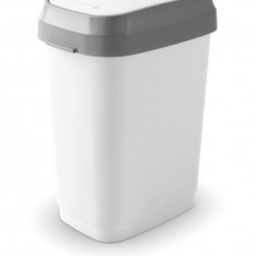 Coș de gunoi KIS Dual Swing M, 25L, alb, 37,5x26x48,5 cm, pentru gunoi