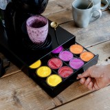 Cumpara ieftin Suport pentru capsule de cafea din metal - pentru 20 capsule Dolce Gusto - 300 x 240 x 70 mm - negru mat Best CarHome, Bewello