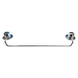 Cumpara ieftin Suport din metal pentru prosop, lung, prindere mecanica sau cu ventuza, crom lucios, 455 mm