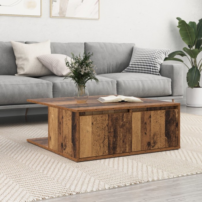 vidaXL Masă de cafea Lemn vechi 80 x 80 x 31 cm Lemn compozit