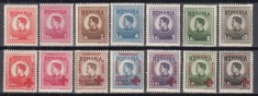 ROMANIA 1943/1944 EFIGIA REGELUI MIHAI TIMBRE FISCAL POSTALE+1946 SERVICIUL PRIZONIERILOR DE RAZBOI SCUTIT TAXA POSTALA SERII SARNIERA