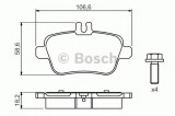 Set placute frana,frana disc MERCEDES B-CLASS (W246, W242) (2011 - 2016) BOSCH 0 986 494 664