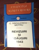 Constantin Radulescu Motru - Revizuiri si adaugiri vol 1 1943