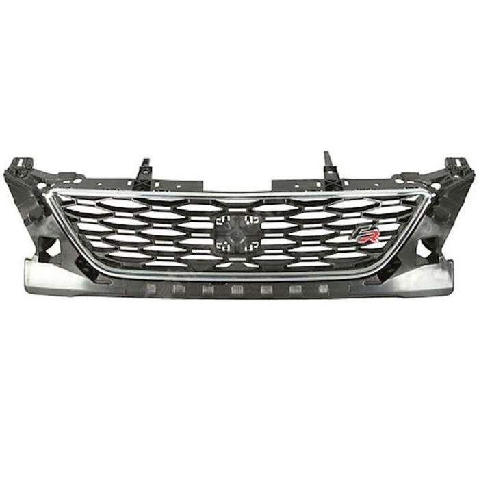 Grila radiator, masca fata Seat Leon (5f), 11.2012-12.2020, Model FR, parte montare centrala, 5F0853654D, cu locas pentru emblema FR ( se livreaza fa
