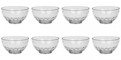 Set boluri, 8 piese, 350 ml, Plastic, Transparent foto
