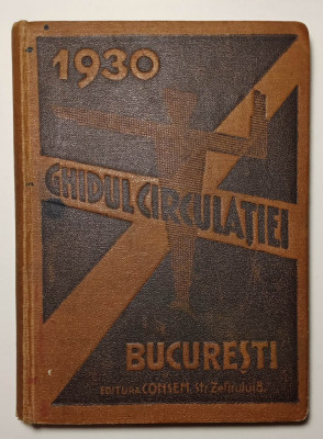 Bucuresti, ghidul circulatiei pe anul 1930 traseele autobuzelor tramvaielor foto