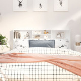 Tăblie de pat cu dulap, alb, 180x19x103,5 cm, vidaXL