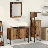 vidaXL Set de mobilier pentru baie format din 3 piese din lemn vechi și lemn compus