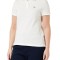 Tricou polo pentru femei Lacoste PF7839, cu maneci scurte, alb, 40 L - OUTLET