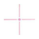 Cumpara ieftin Bara Aerobica pentru Corectarea Posturii Spatelui, Otel si Spuma EVA, 80 cm, Roz