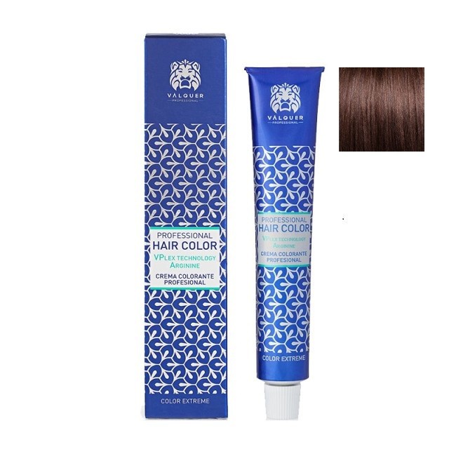 Blond mediu aramiu 7.4 - Vopsea de par cu plex si arginina Valquer 60g