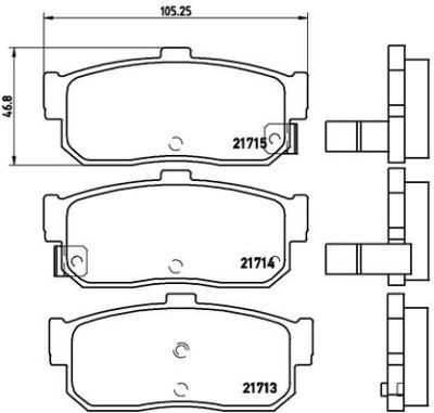 Placute frana Infiniti J30, Q45 I, Q45 2 (Fy33); Nissan Maxima Qx (A32), Maxima Qx (A33) SRLine parte montare : Punte spate foto