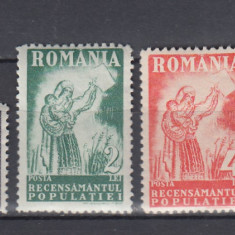 ROMANIA 1930 LP 85 RECENSAMANTUL POPULATIEI SERIE SARNIERA