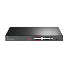Switch 16 x RJ45 10/100 Mbps PoE, 2 x RJ45 1G, 1 x combo SFP 1G, Buget PoE 150W, Unmanaged - TP-Link TL-SL1218P