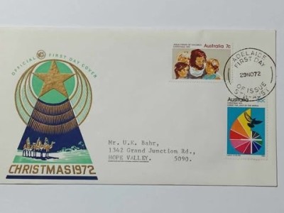 Australia 1972 - Craciun, FDC circulata foto