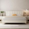 Pat Minelli 160x190 cm Tapitat Catifea Nuanta Crem Somiera Inclusa (cod RC65)