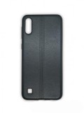 Husa telefon Silicon Samsung A10 a105 M10 m105 black leather