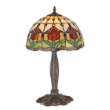 Lampa Tiffany din bronz cu flori TA-114