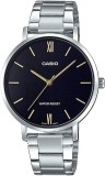 Cumpara ieftin Ceas Dama Casio LTP-VT01D-1B Collection, Inox, Analog, Quartz, 34mm, Argintiu/Negru
