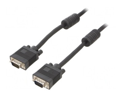 Cablu VGA 15 pini negru 10m foto