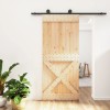 VidaXL Ușă glisantă cu set feronerie, 90x210 cm, lemn masiv de pin 3203057