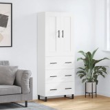 Cumpara ieftin Dulap &icirc;nalt, alb, 69,5x34x180 cm, lemn compozit