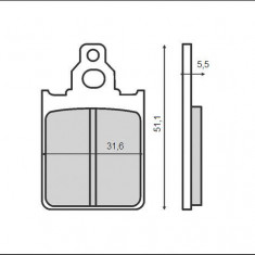 Set placute frana FT3025 – Cagiva Prima 50-80cc - Italjet Formula 50-125cc – Piaggio Quartz – Skipper 50-125cc – Vespa PX 125-200cc