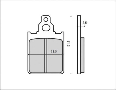 Set placute frana FT3025 &amp;ndash; Cagiva Prima 50-80cc - Italjet Formula 50-125cc &amp;ndash; Piaggio Quartz &amp;ndash; Skipper 50-125cc &amp;ndash; Vespa PX 125-200cc foto