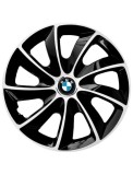 Cumpara ieftin Set 4 Capace Roti Autohelix MSA&reg; potrivite jantelor de 16 inch, pentru BMW, model Stig Extra Black &amp; White