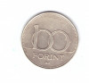 Moneda Ungaria 100 forint/forinti 1995, stare buna, curata, Europa, Cupru-Nichel