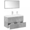 vidaXL Set mobilier de baie, 3 piese, gri beton, lemn compozit 3324912