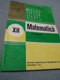 MANUAL MATEMATICA CLASA XII ION D. ION 1993