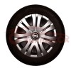Set 4 Capace Roti Opel R15 Argintii, Plastic Flexibil, Model 317, Compatibil Jante Tabla