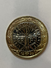Moneda 1 euro Franta 1999 UNC foto