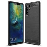 Husa HUAWEI P30 Pro - Luxury Carbon TSS, Negru