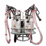 Cumpara ieftin Aparat Muls Vaci EMT, 2 Posturi, 2 Bidoane Aluminiu 30L. Muls Rapid si Eficient. Ideal Ferme Mici si Medii. Protectie Coroziune