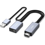 Adaptor Video Benfei, HDMI - DisplayPort / USB, 4K, Gri