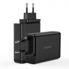 Choetech încărcător GaN 140W 4 porturi (2x USB C, 2x USB) negru (PD6005)