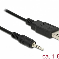 Cablu USB TTL la jack 2.5 mm 3 pini stereo T-T 1.8 m (3.3 V ), Delock 83789