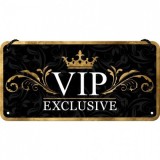 Placa metalica cu snur - VIP - 10x20 cm, ART