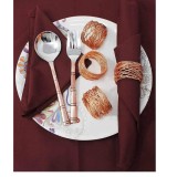 Cumpara ieftin Set 6 suporturi decorative pentru servetele India, 4 x 4.5 cm, aliaj, bronz