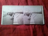 Fotografie stereoscopica sec.XIX - Intrare nava in portul Constantinopol